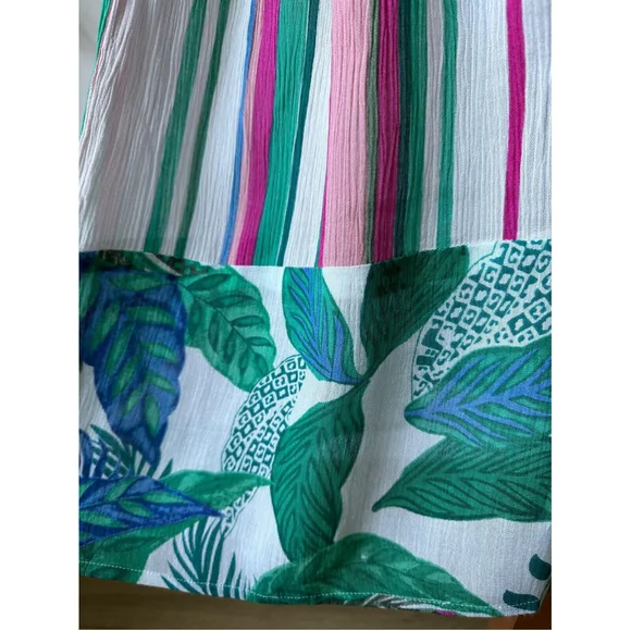 Mudflower Abstract Floral Print Dress Size S/M - Picture 2 of 4